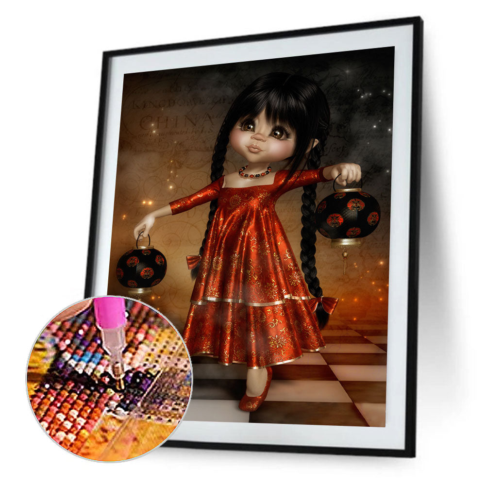 Cartoon Horror Doll - Full Round Drill Diamond Painting 30*40CM