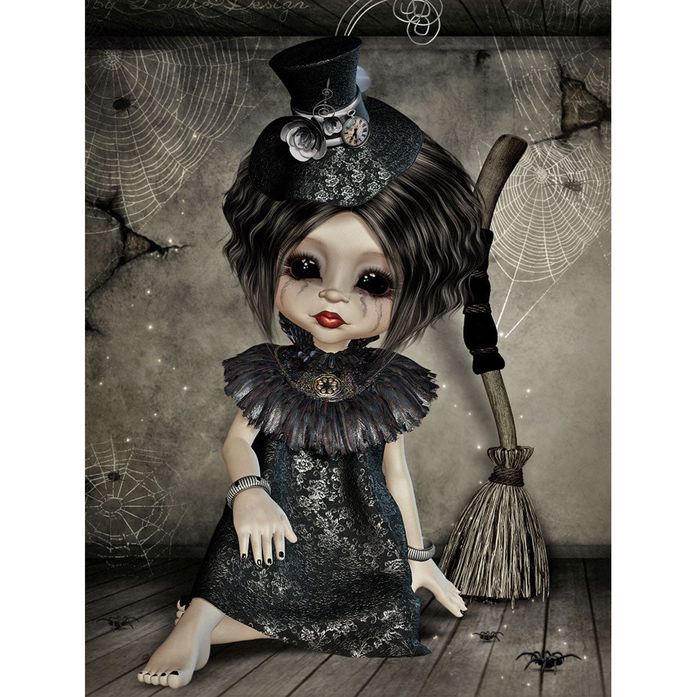 Cartoon Horror Doll - Full Round Drill Diamond Painting 30*40CM