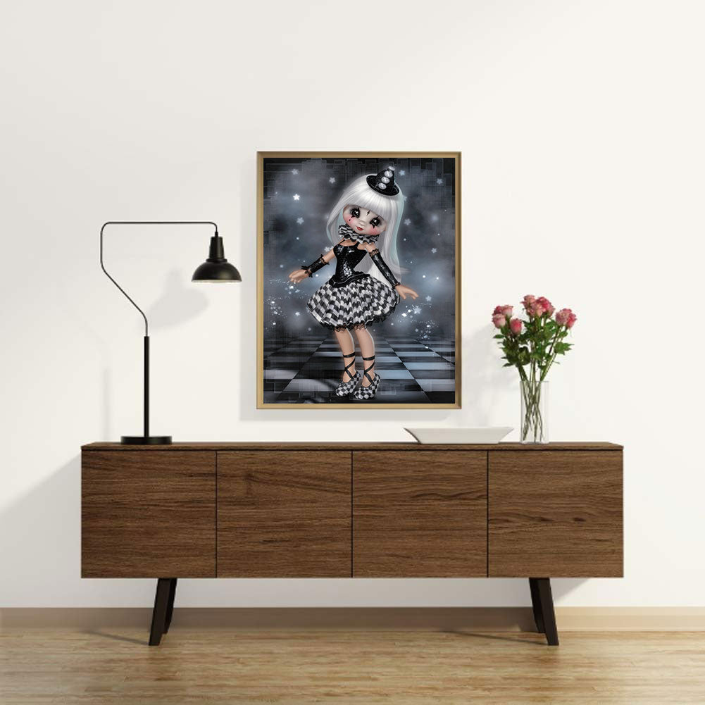 Cartoon Horror Doll - Full Round Drill Diamond Painting 30*40CM