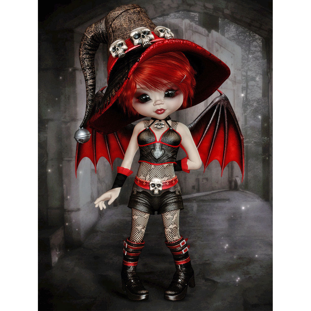 Cartoon Horror Doll - Full Round Drill Diamond Painting 30*40CM