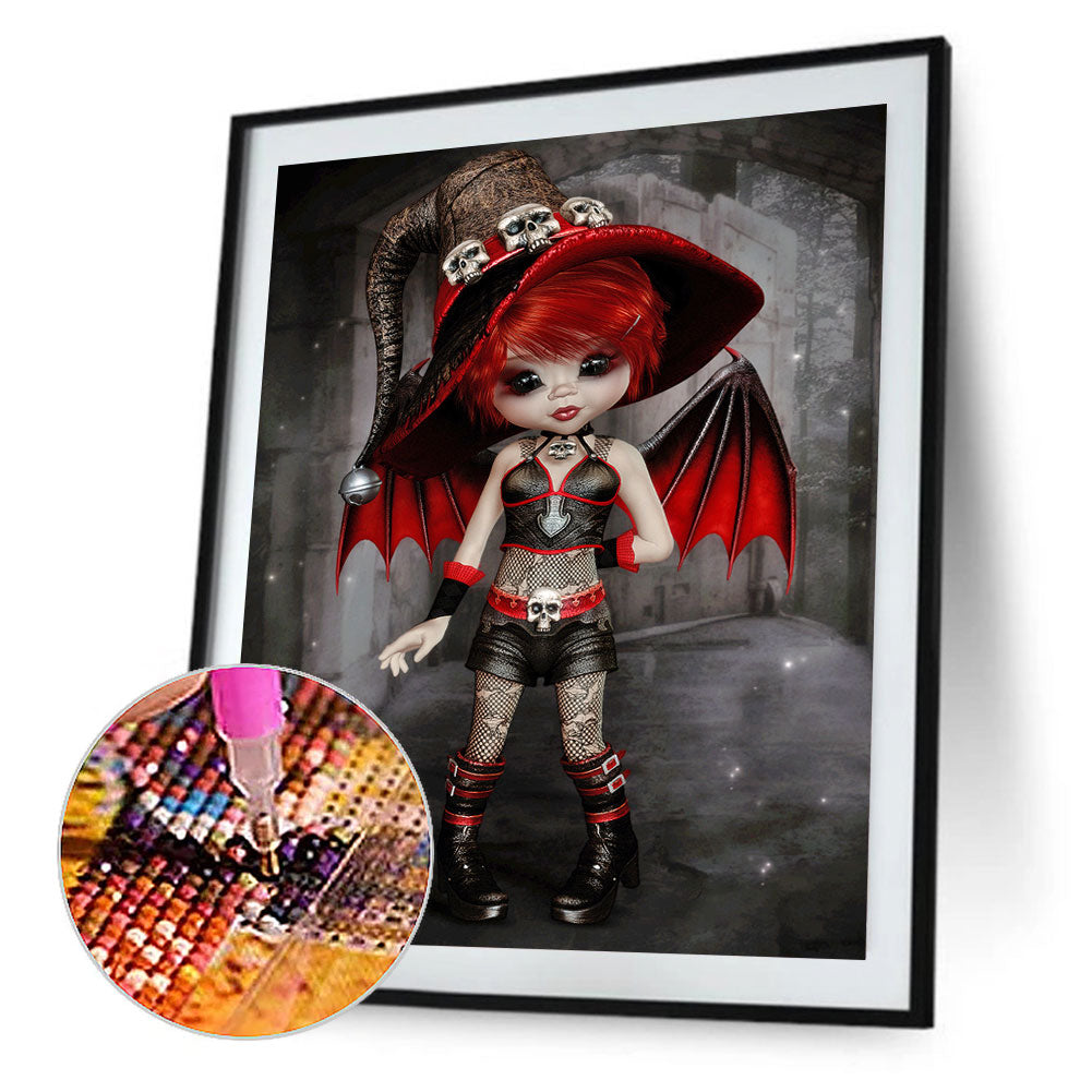 Cartoon Horror Doll - Full Round Drill Diamond Painting 30*40CM