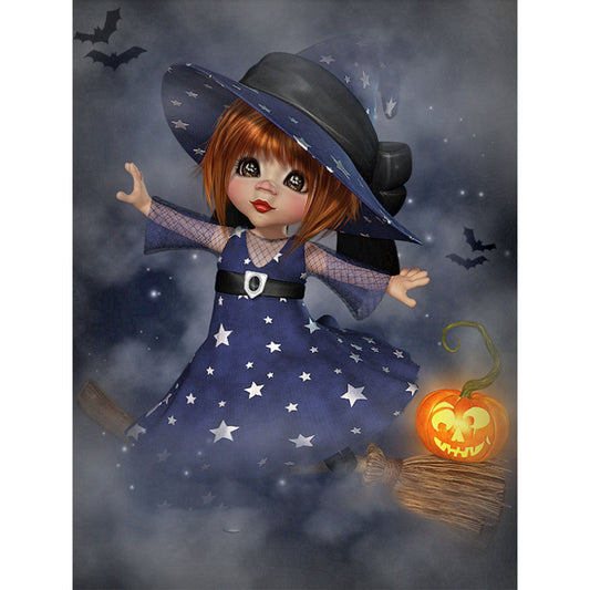 Cartoon Horror Doll - Full Round Drill Diamond Painting 30*40CM