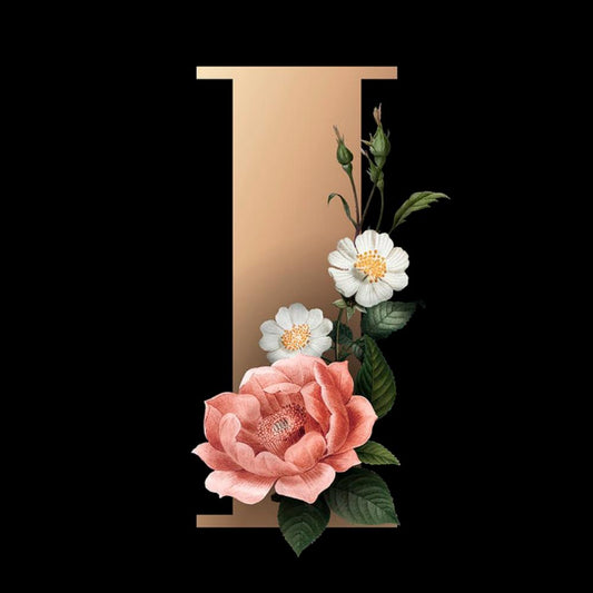 Alphabet Flowers - Full Round Drill Diamond Painting 40*40CM