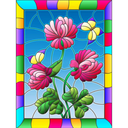 Rainbow Pansy - Full Round Drill Diamond Painting 30*40CM