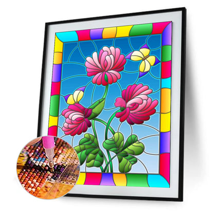 Rainbow Pansy - Full Round Drill Diamond Painting 30*40CM