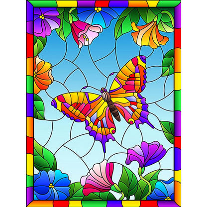 Rainbow Butterfly - Full Round Drill Diamond Painting 30*40CM