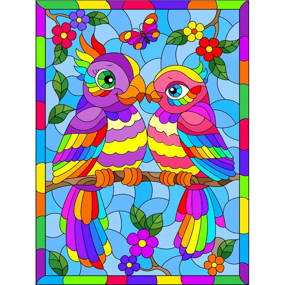 Rainbow Bird - Full Round Drill Diamond Painting 30*40CM