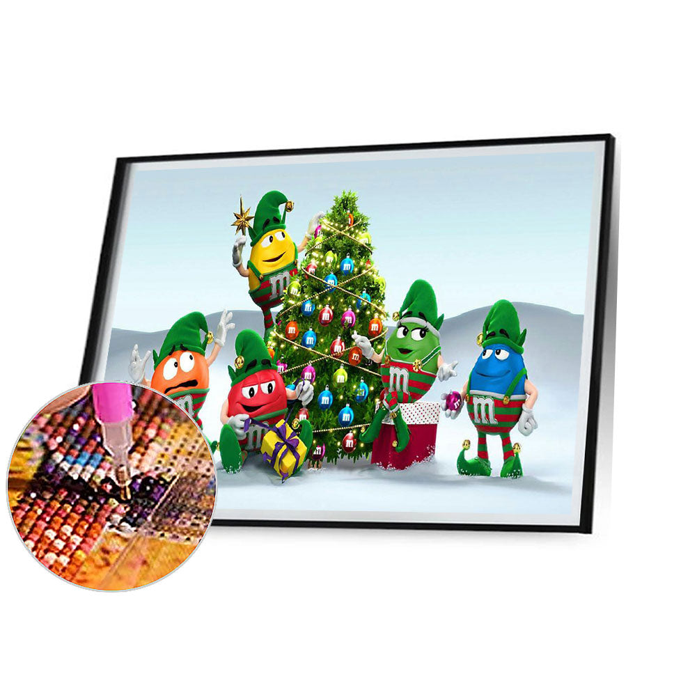 Christmas M Beans - Full Square Drill Diamond Painting 50*40CM