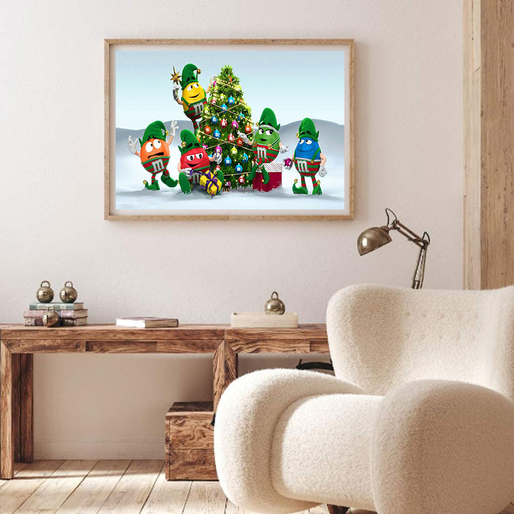 Christmas M Beans - Full Square Drill Diamond Painting 50*40CM