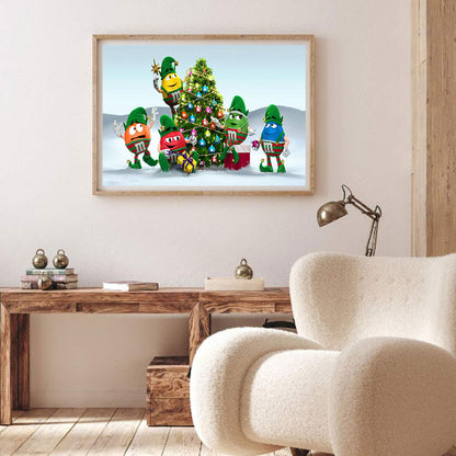 Christmas M Beans - Full Square Drill Diamond Painting 50*40CM