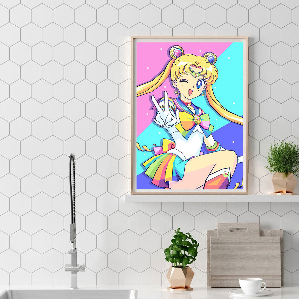Sailor Moon - Full Round Drill Diamond Painting 30*40CM