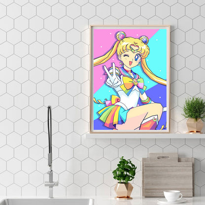 Sailor Moon - Full Round Drill Diamond Painting 30*40CM