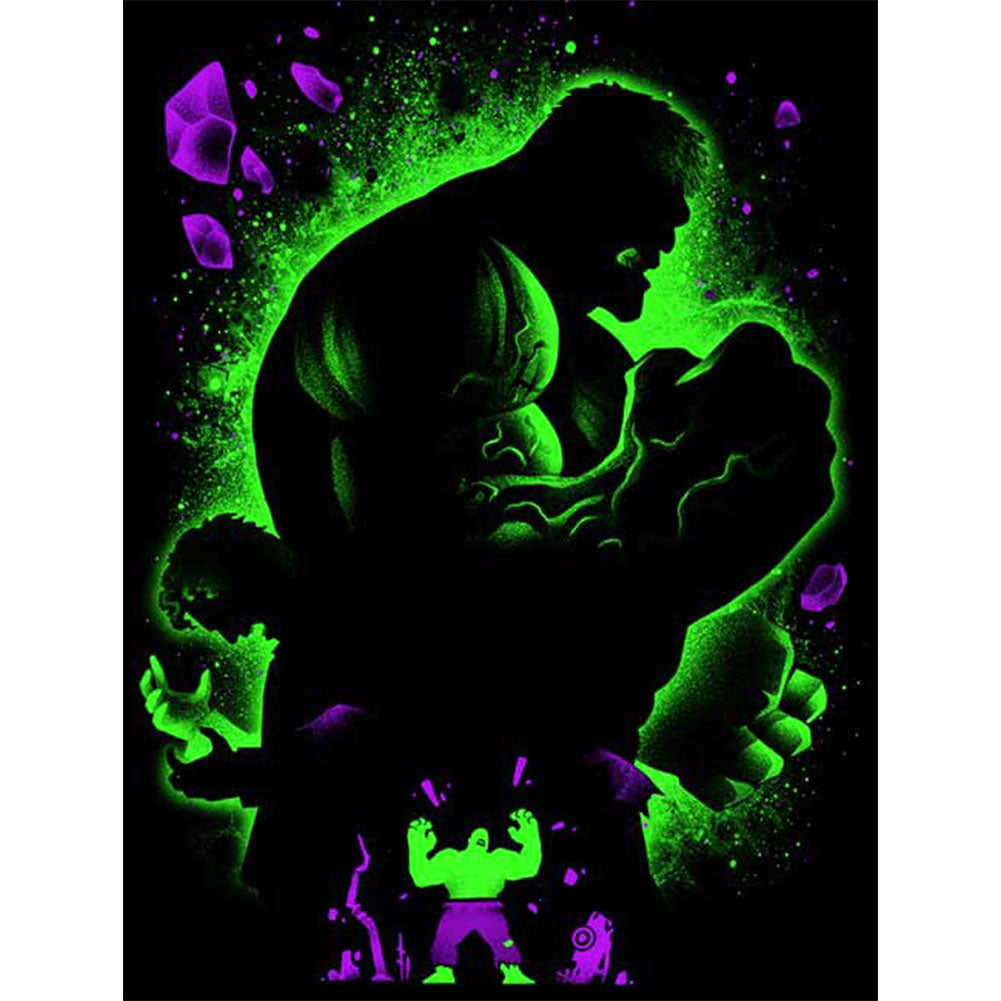 Hulk Banner Silhouette - Full Round Drill Diamond Painting 30*40CM