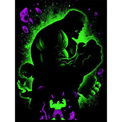 Hulk Banner Silhouette - Full Round Drill Diamond Painting 30*40CM