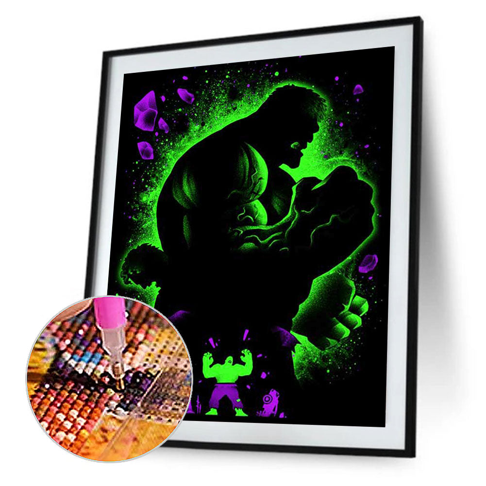 Hulk Banner Silhouette - Full Round Drill Diamond Painting 30*40CM