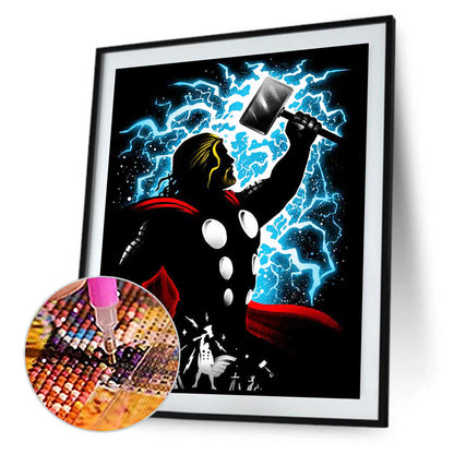 Thor Silhouette - Full Round Drill Diamond Painting 30*40CM