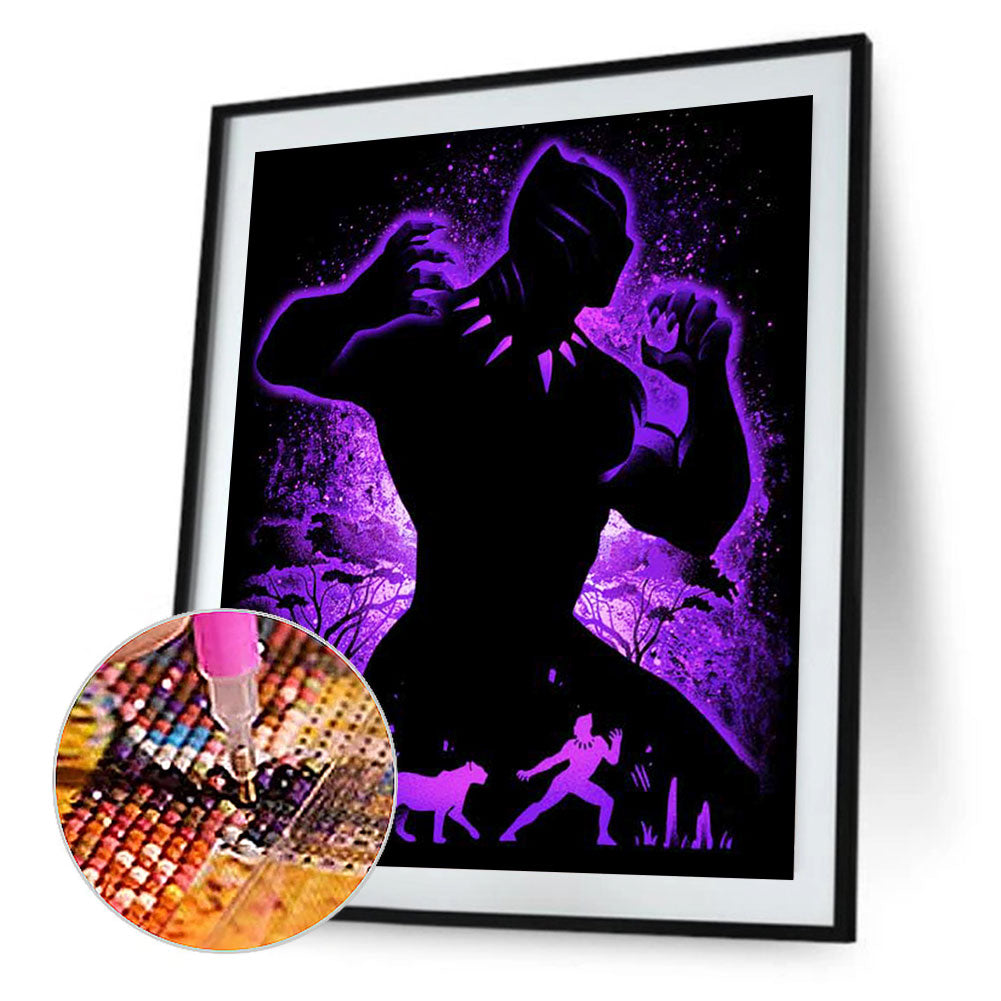 People Silhouette - Full Round Drill Diamond Painting 30*40CM