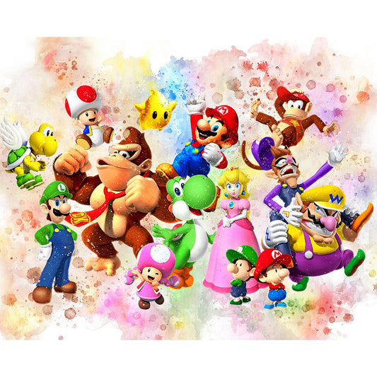 Mario Party - Full Round Drill Diamond Painting 50*40CM