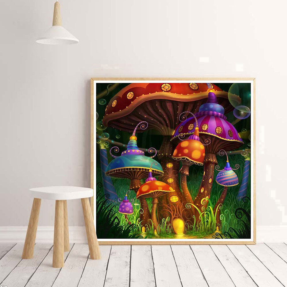 Cartoon Mushroom - Full Round Drill Diamond Painting 50*50CM