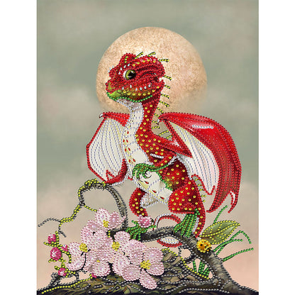 Red Pterosaur - Special Shaped Drill Diamond Painting 30*40CM