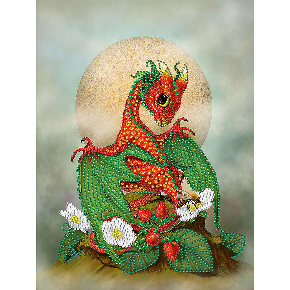 Orange Pterosaur - Special Shaped Drill Diamond Painting 30*40CM