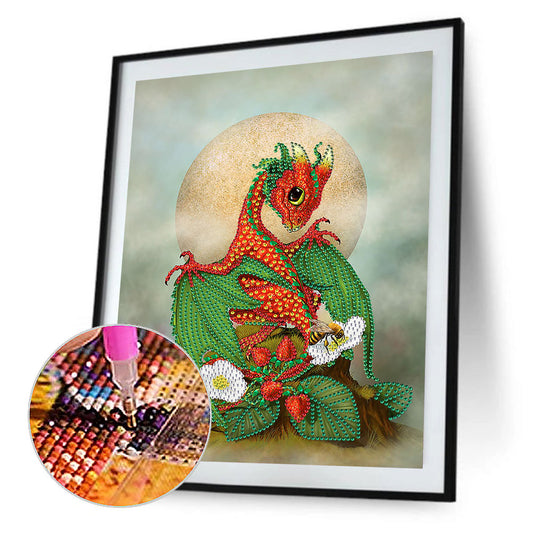 Orange Pterosaur - Special Shaped Drill Diamond Painting 30*40CM
