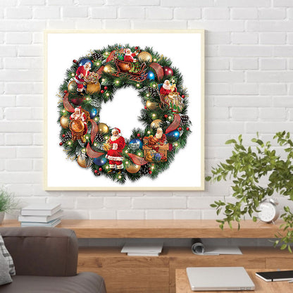 Christmas Wreath - Full Round Drill Diamond Painting 30*30CM