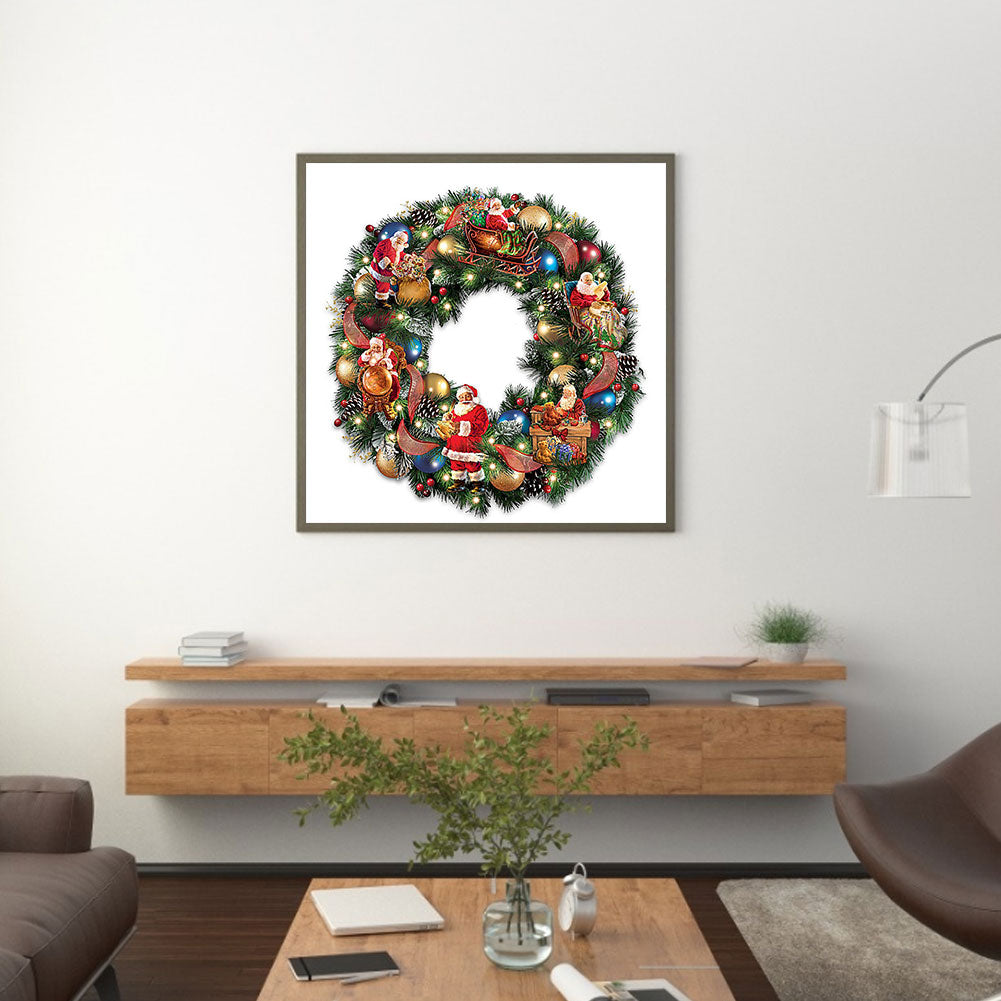 Christmas Wreath - Full Round Drill Diamond Painting 30*30CM