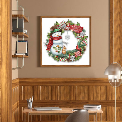 Christmas Wreath - Full Round Drill Diamond Painting 30*30CM