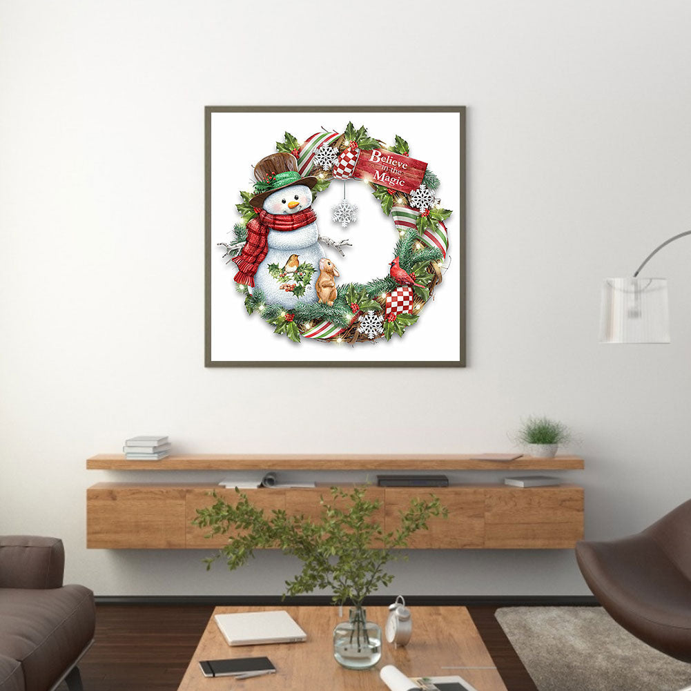 Christmas Wreath - Full Round Drill Diamond Painting 30*30CM