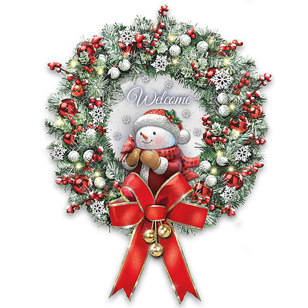 Christmas Wreath - Full Round Drill Diamond Painting 30*30CM