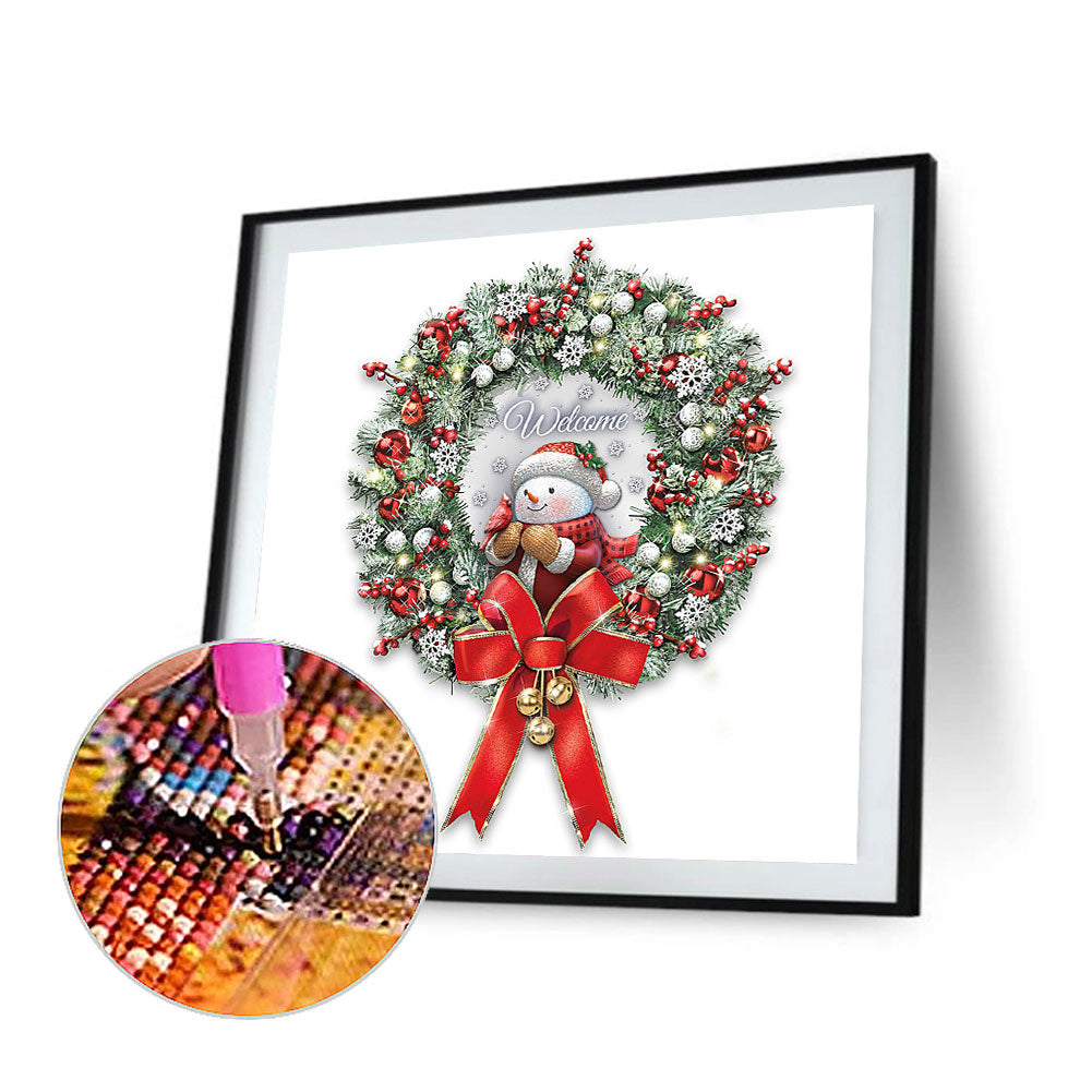 Christmas Wreath - Full Round Drill Diamond Painting 30*30CM