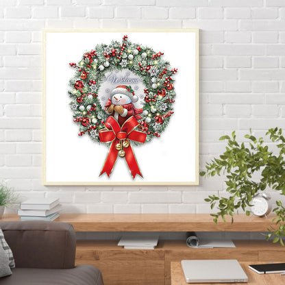 Christmas Wreath - Full Round Drill Diamond Painting 30*30CM