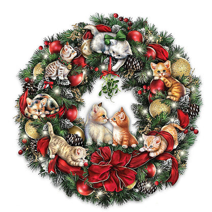 Christmas Wreath - Full Round Drill Diamond Painting 30*30CM