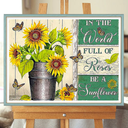 Sunflower - Full Round Drill Diamond Painting 40*30CM