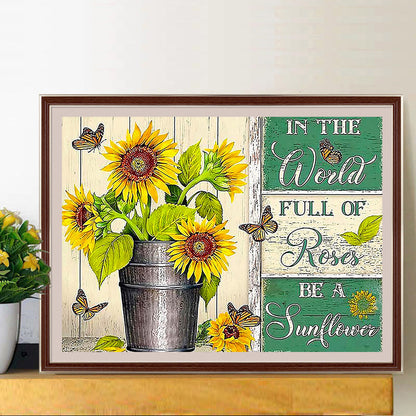 Sunflower - Full Round Drill Diamond Painting 40*30CM