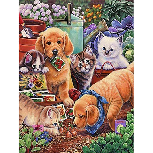 Little Labrador Dog - Full Round Drill Diamond Painting 30*40CM