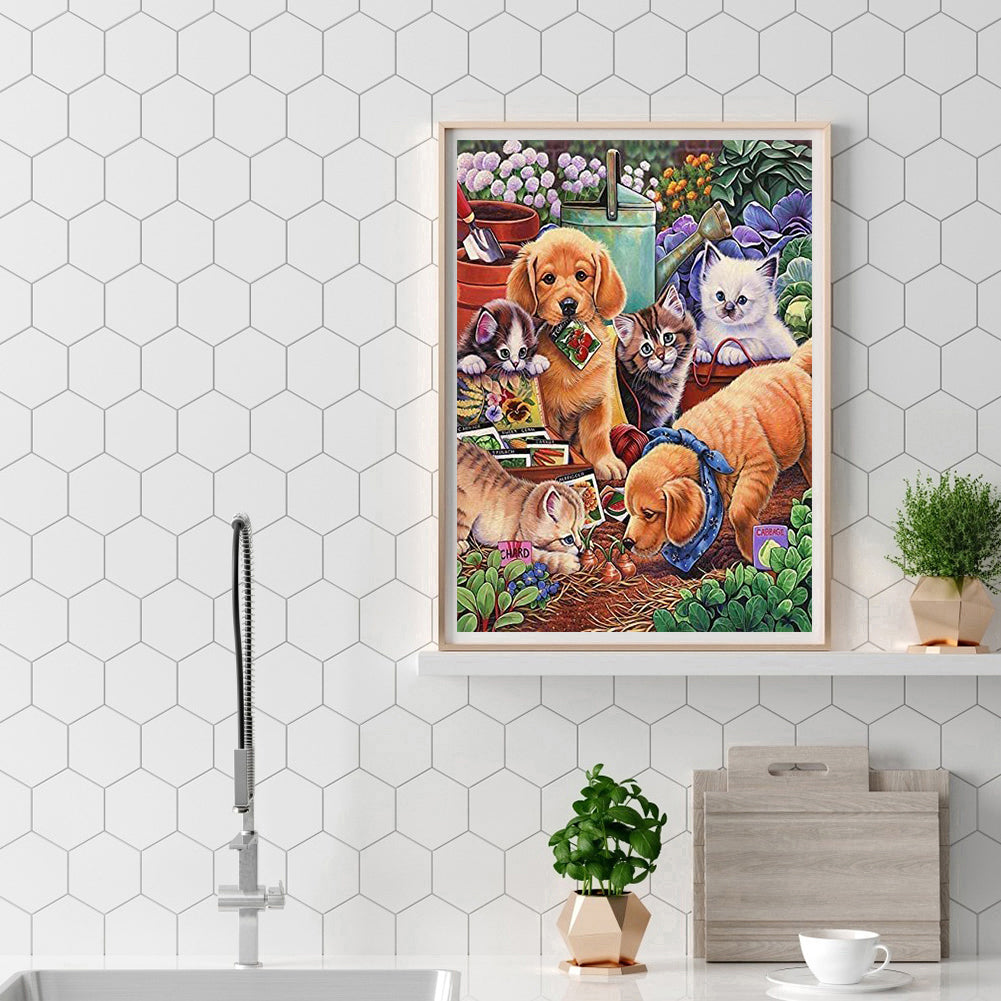 Little Labrador Dog - Full Round Drill Diamond Painting 30*40CM