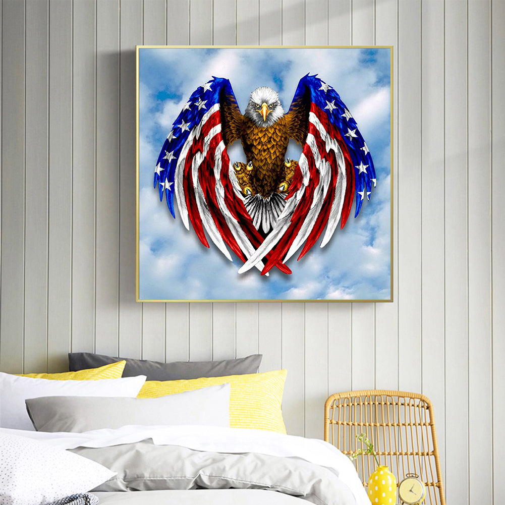 Flag Eagle 50*50CM(Canvas) Full Square Drill Diamond Painting