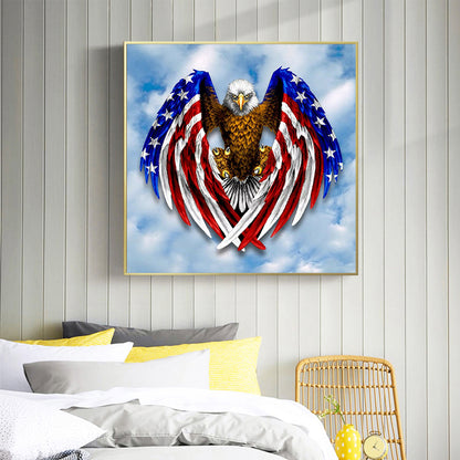 Flag Eagle 50*50CM(Canvas) Full Square Drill Diamond Painting