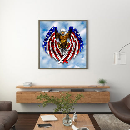 Flag Eagle 50*50CM(Canvas) Full Square Drill Diamond Painting