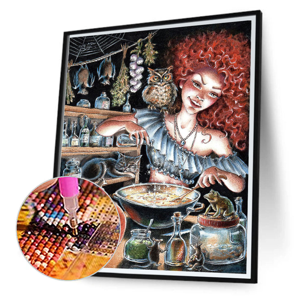 Curly Girl - Full Square Drill Diamond Painting 30*40CM