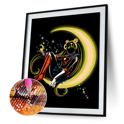 Sailor Moon - Sailor Moon Silhouette 40*50CM(Canvas) Full Square Drill Diamond Painting