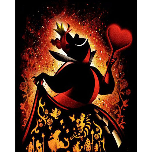 Queen Of Hearts Silhouette 40*50CM(Canvas) Full Square Drill Diamond Painting