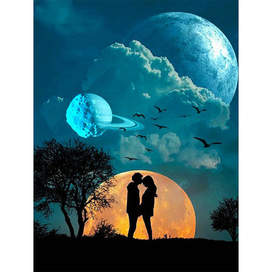 Couple - Full Round Drill Diamond Painting 40*50CM