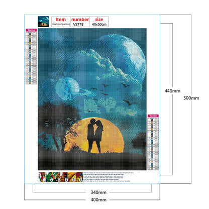 Couple - Full Round Drill Diamond Painting 40*50CM