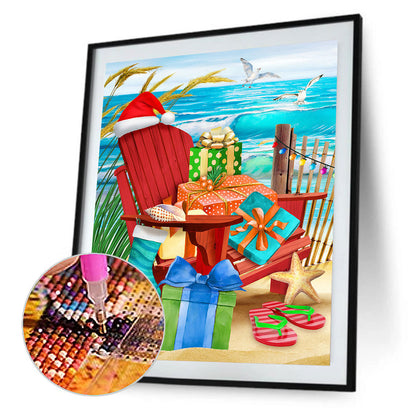 Christmas Beach Gifts - Full Round Drill Diamond Painting 30*40CM