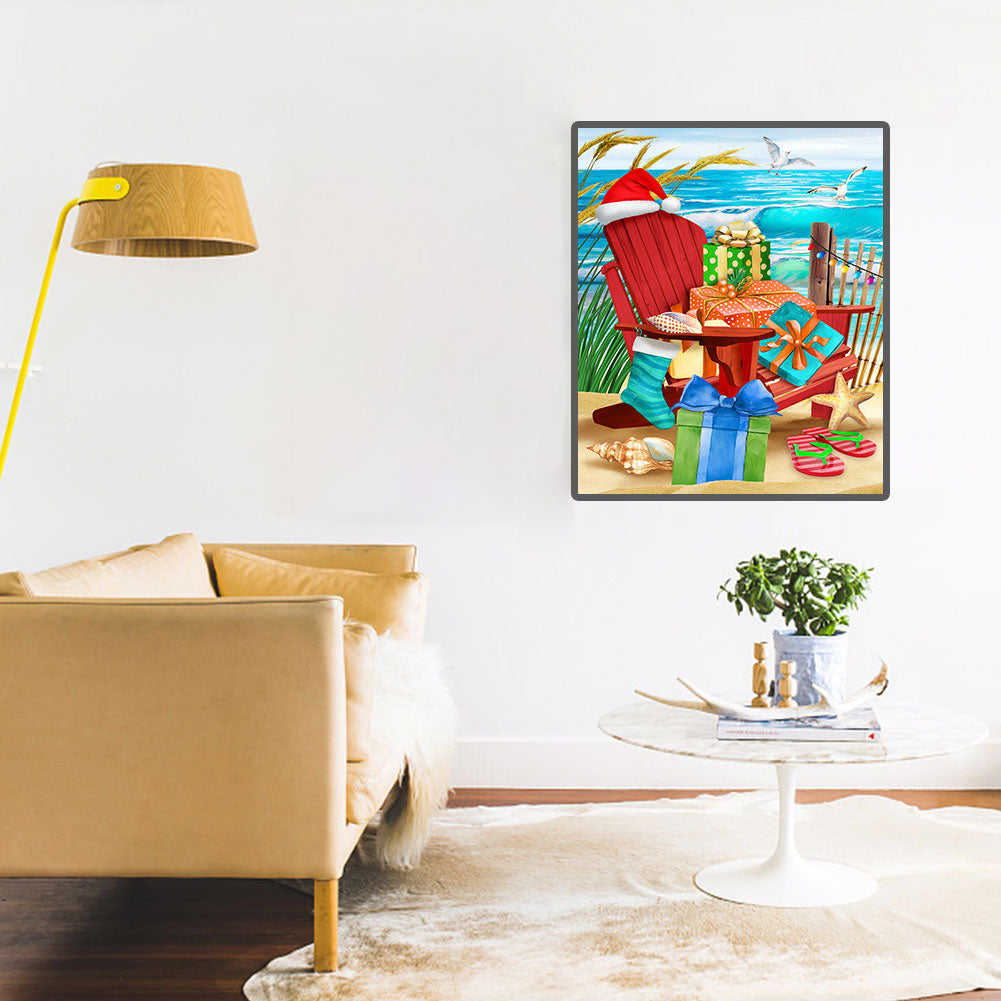 Christmas Beach Gifts - Full Round Drill Diamond Painting 30*40CM