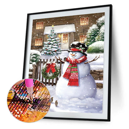 Christmas Snowman - Full Round Drill Diamond Painting 30*40CM