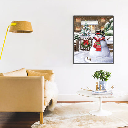 Christmas Snowman - Full Round Drill Diamond Painting 30*40CM